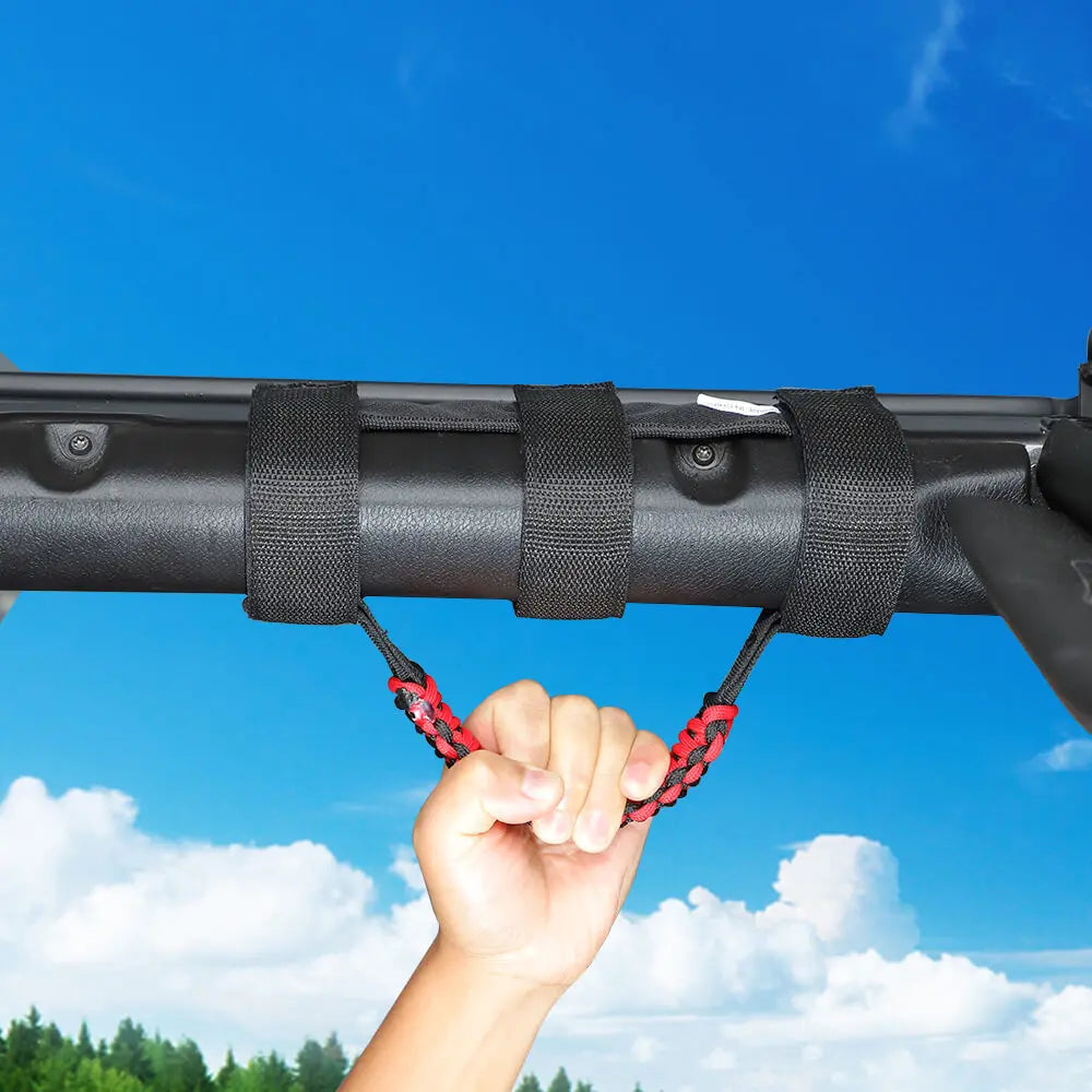 For Jeep Wrangler JK JL & Gladiator JT Roll Bar Grab Handle Paracord Grip Handle 2PCS