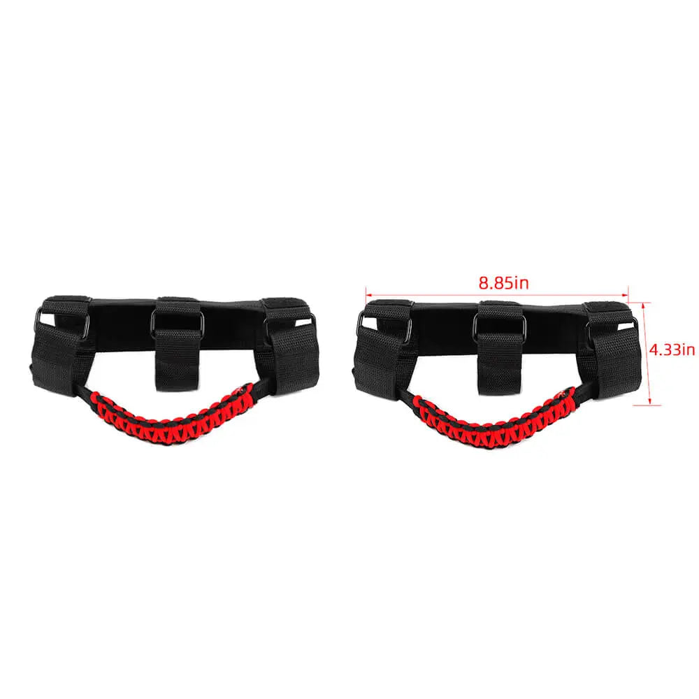 For Jeep Wrangler JK JL & Gladiator JT Roll Bar Grab Handle Paracord Grip Handle 2PCS