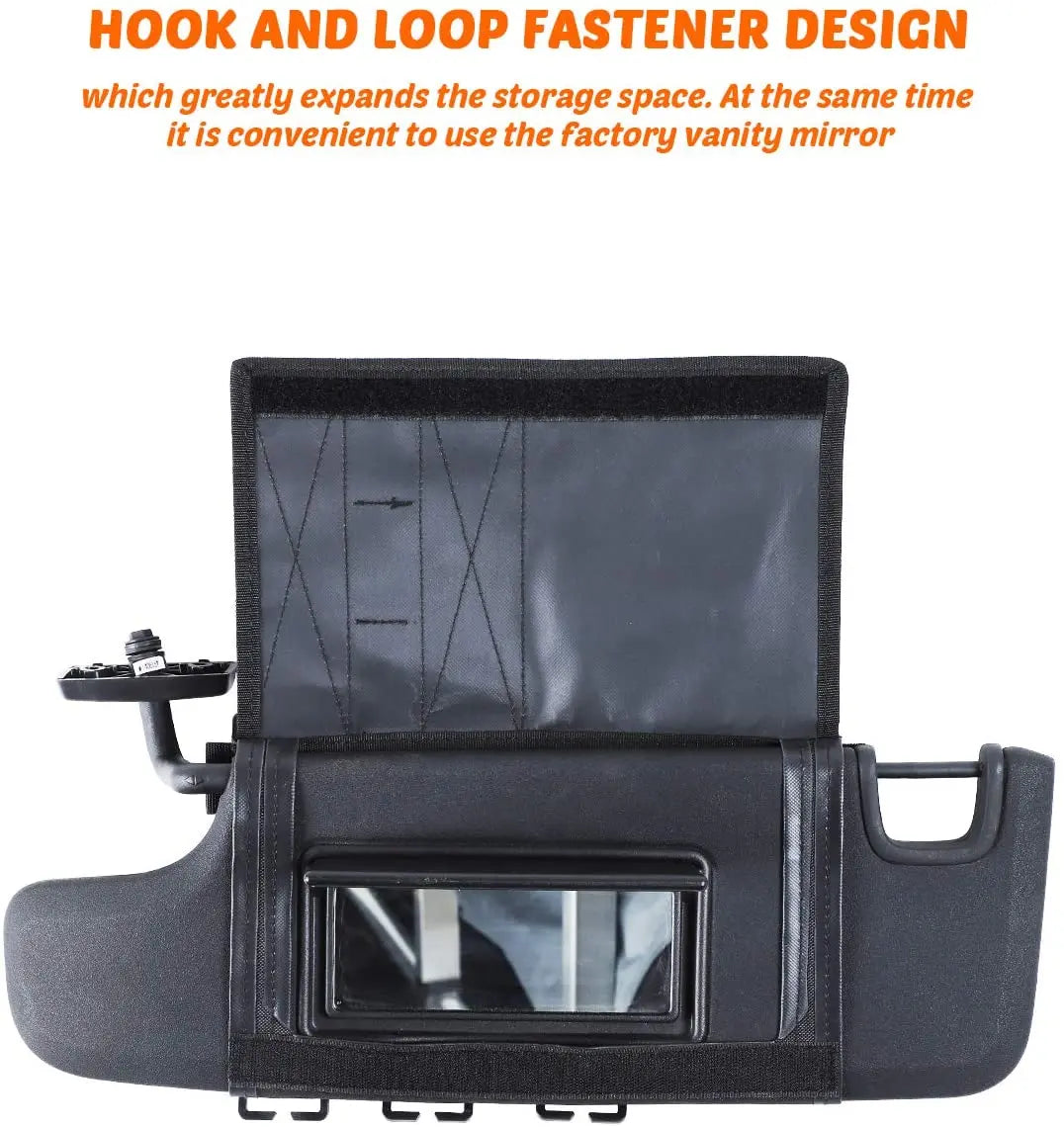 For Jeep Wrangler JK JL & Gladiator JT Tactical Sun Visor Organizer Front Visor Storage Cover