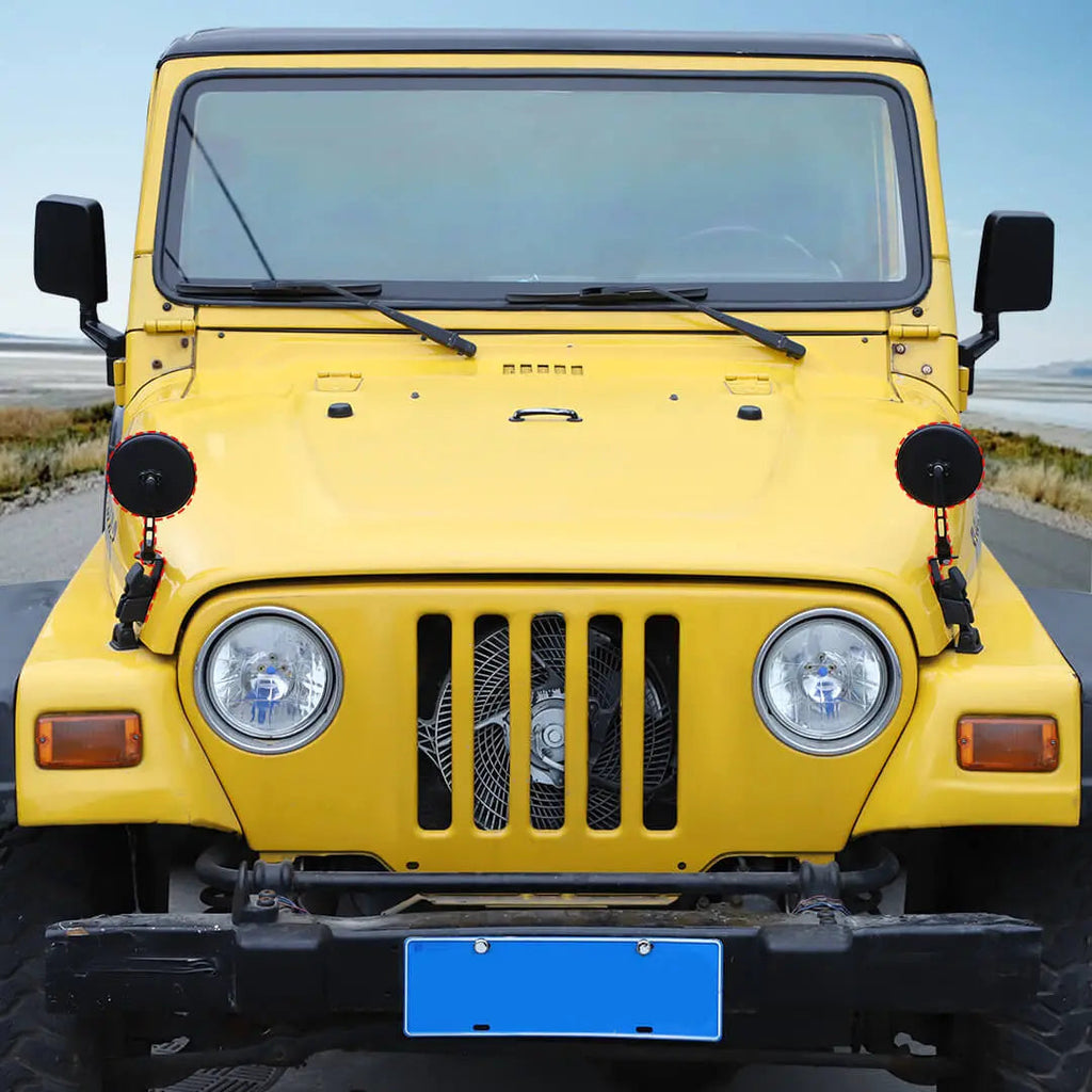 For Jeep Wrangler JK TJ Engine Hood Latches Mount Sand Board Rearview Mirror