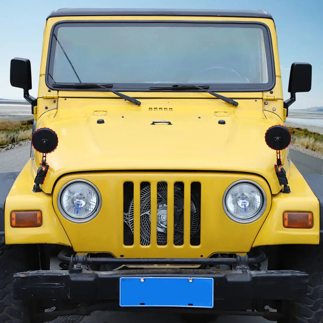 For Jeep Wrangler JK TJ Engine Hood Latches Mount Sand Board Rearview Mirror