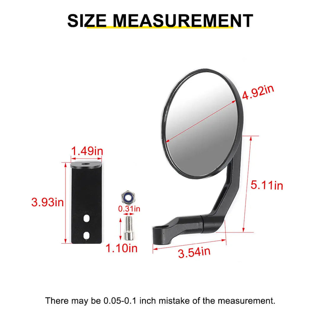 For Jeep Wrangler JK TJ Engine Hood Latches Mount Sand Board Rearview Mirror