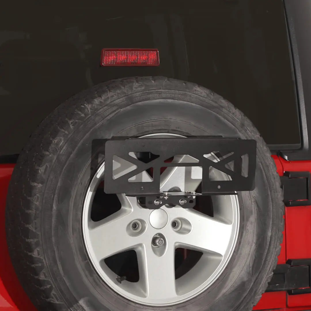 For Jeep Wrangler JK TJ Rear Tailgate Spare Tire License Plate Holder Accessories