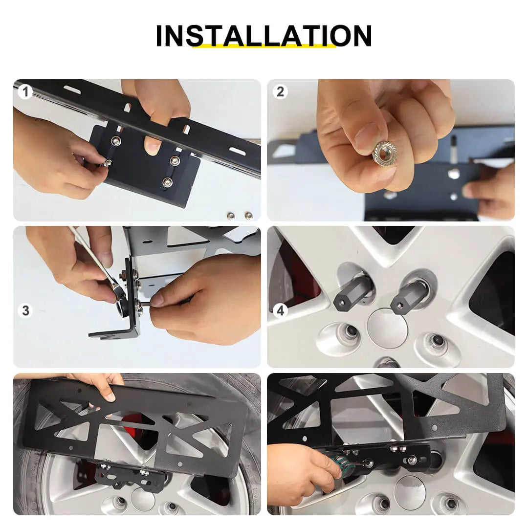 For Jeep Wrangler JK TJ Rear Tailgate Spare Tire License Plate Holder Accessories