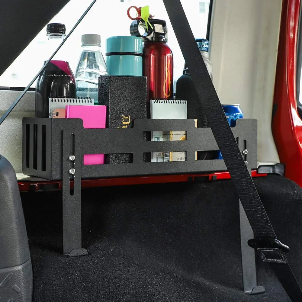 For Jeep Wrangler JK & JL Trunk Cargo Side Basket Rack Solid Metal Luggage Storage Carrier