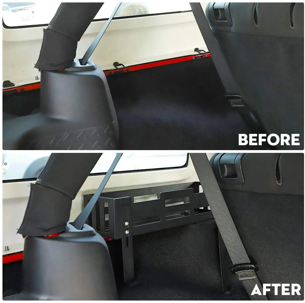 For Jeep Wrangler JK & JL Trunk Cargo Side Basket Rack Solid Metal Luggage Storage Carrier