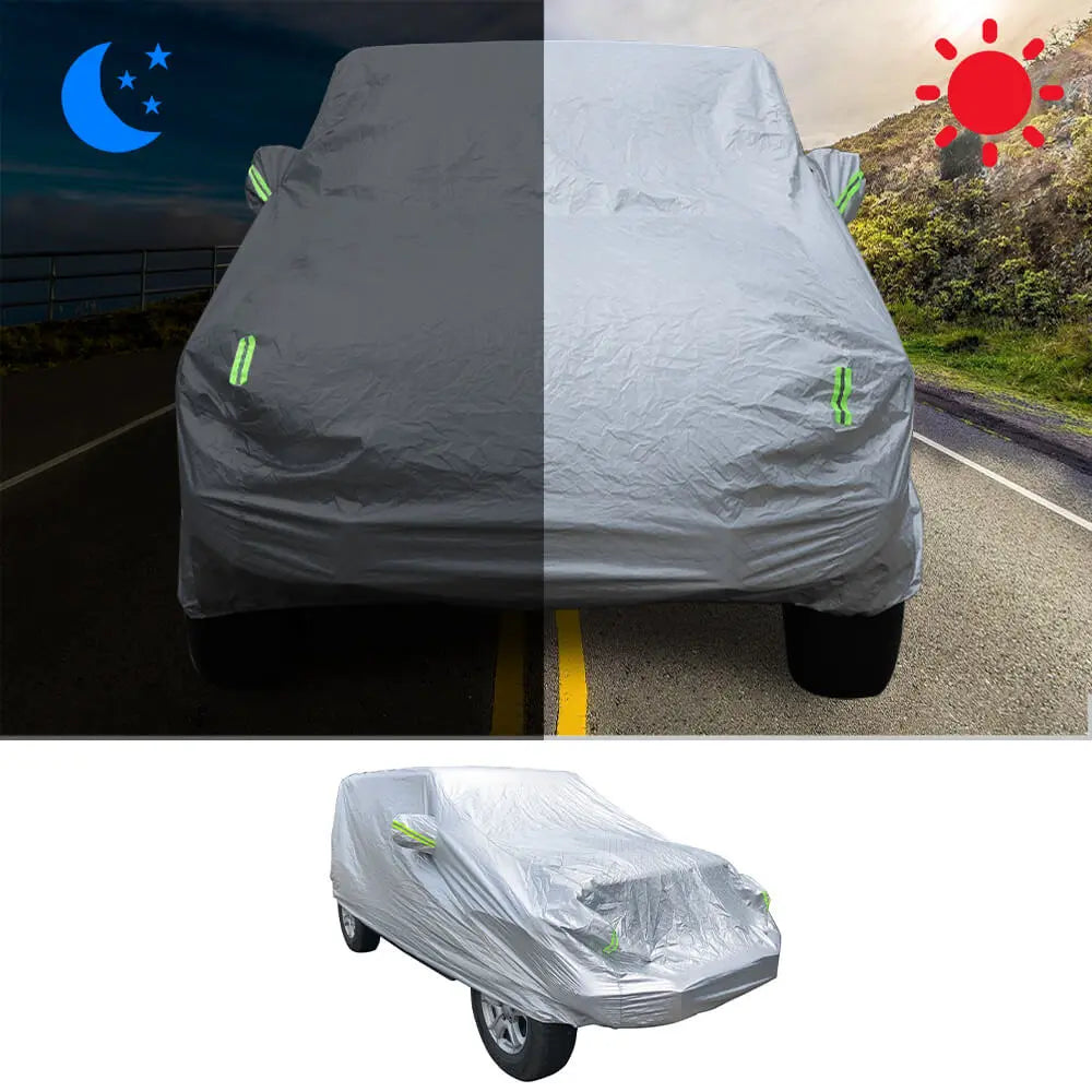 For Jeep Wrangler JKU JLU 4Door Full Car Cover All Weather Rain Snow Waterproof Dust UV Resistant Protection