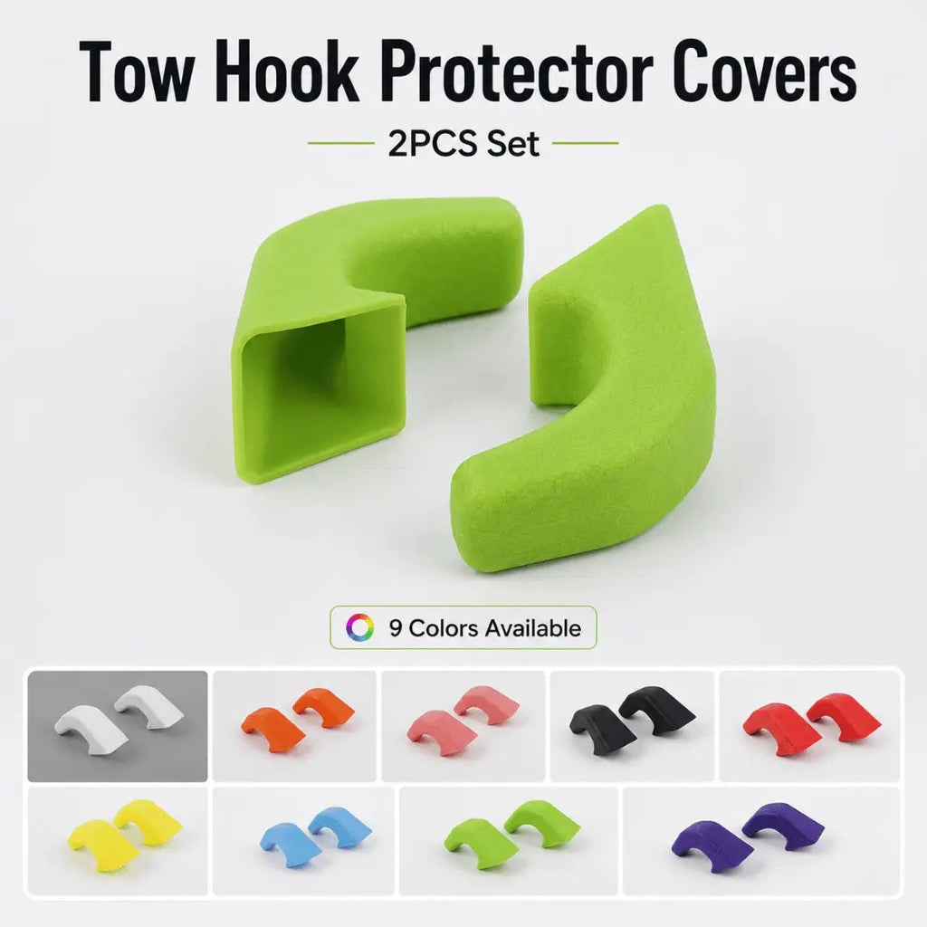 For Jeep Wrangler JK, JL & Gladiator JT Front Bumper Tow Hook Cover Trim Exterior Accent Narrow Style