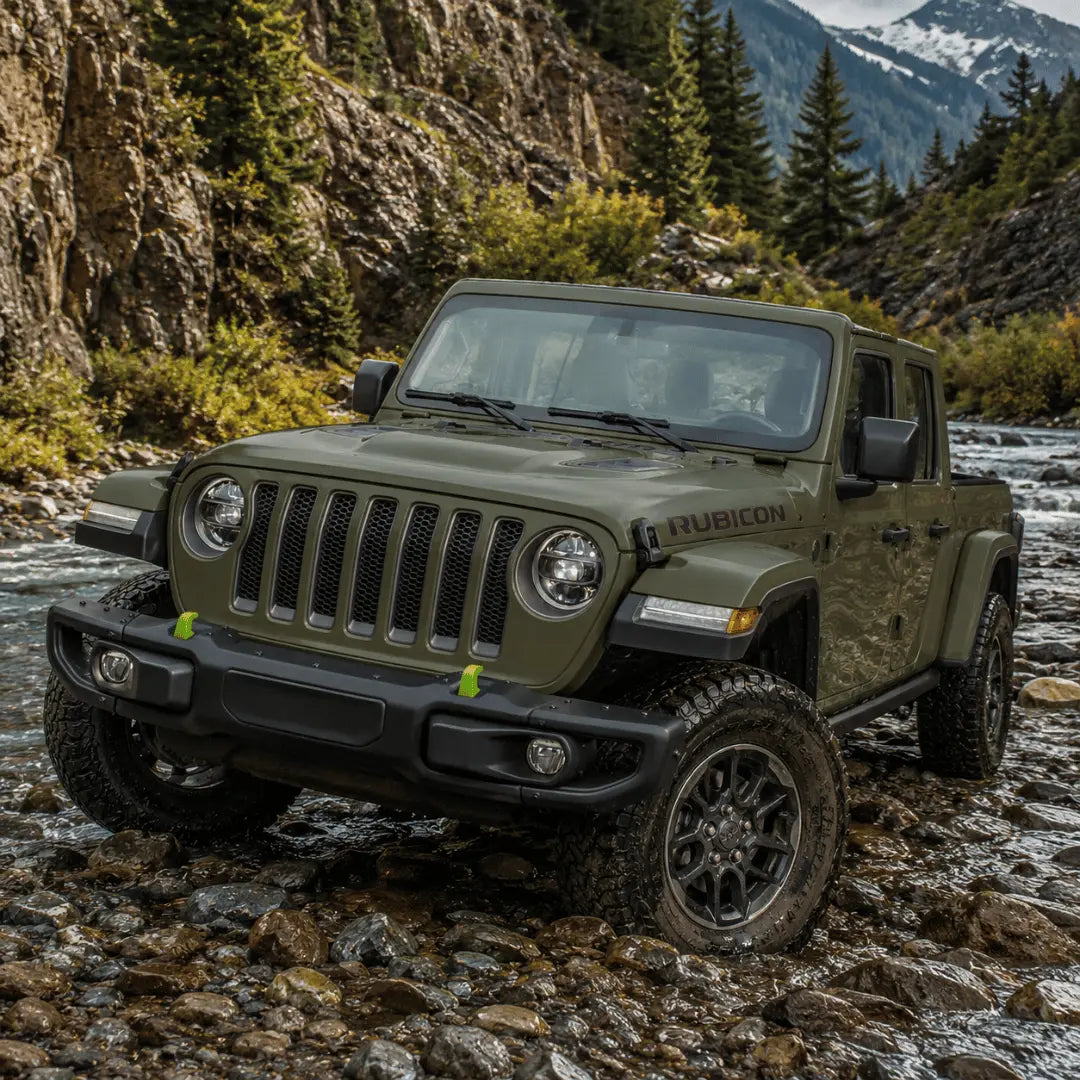 For Jeep Wrangler JK, JL & Gladiator JT Front Bumper Tow Hook Cover Trim Exterior Accent Narrow Style