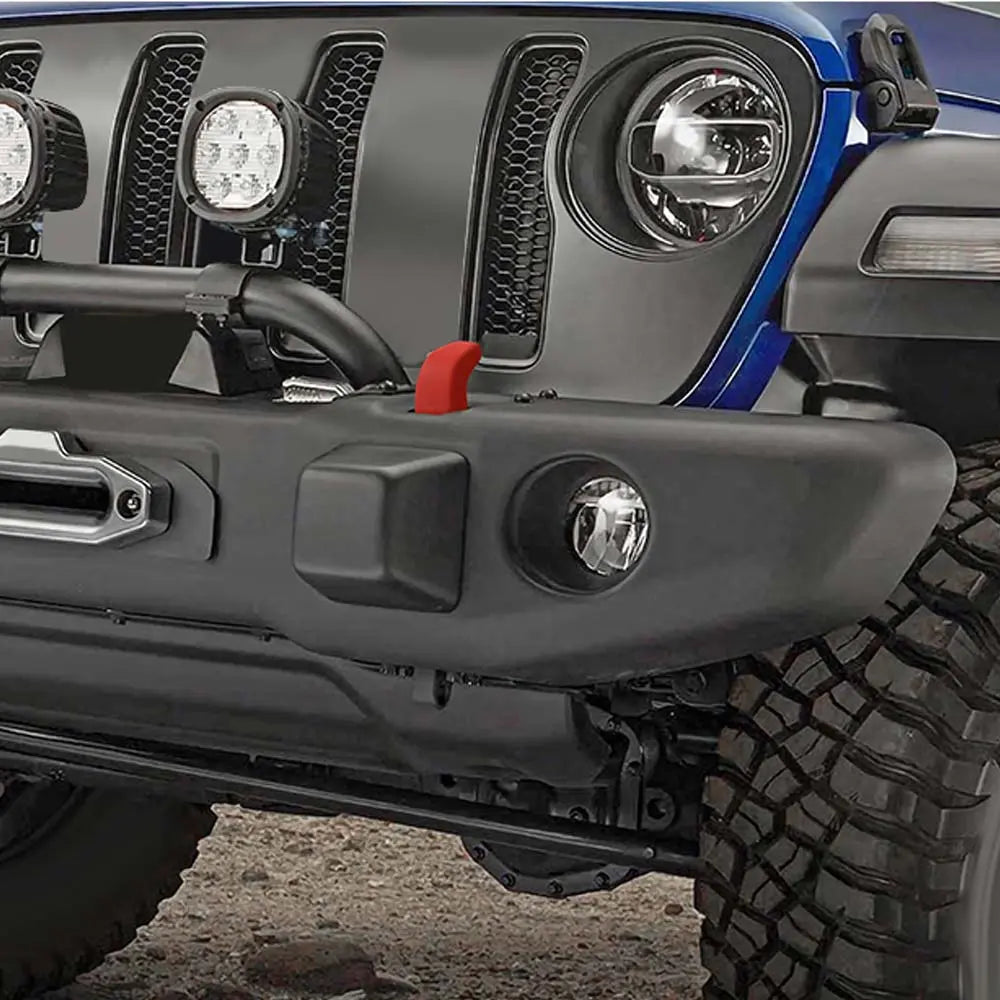 For Jeep Wrangler JK, JL & Gladiator JT Front Bumper Tow Hook Cover Trim Wide Style