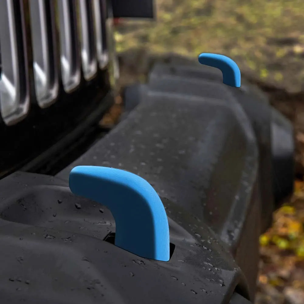 For Jeep Wrangler JK, JL & Gladiator JT Front Bumper Tow Hook Cover Trim Wide Style