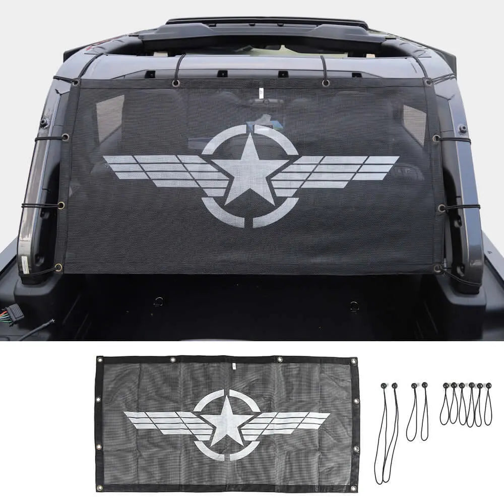 For Jeep Wrangler JL JK TJ 4Doors Rear Trunk Sunshade Mesh Cover Bikini anti-UV
