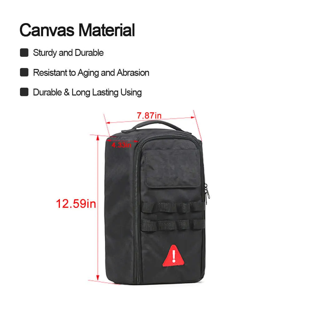 For Jeep Wrangler JL JK TJ JT, Cherokee Trunk Canvas Storage Bag Tool Kit & Cargo Organizer Saddlebag
