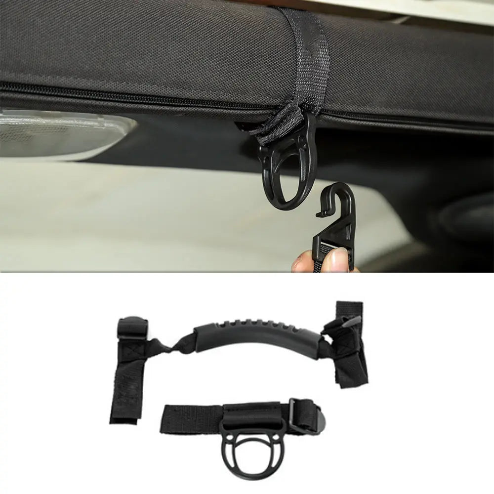 For Jeep Wrangler JL JK TJ Top Grab Handle / Cargo Tie Down Hooks Strap