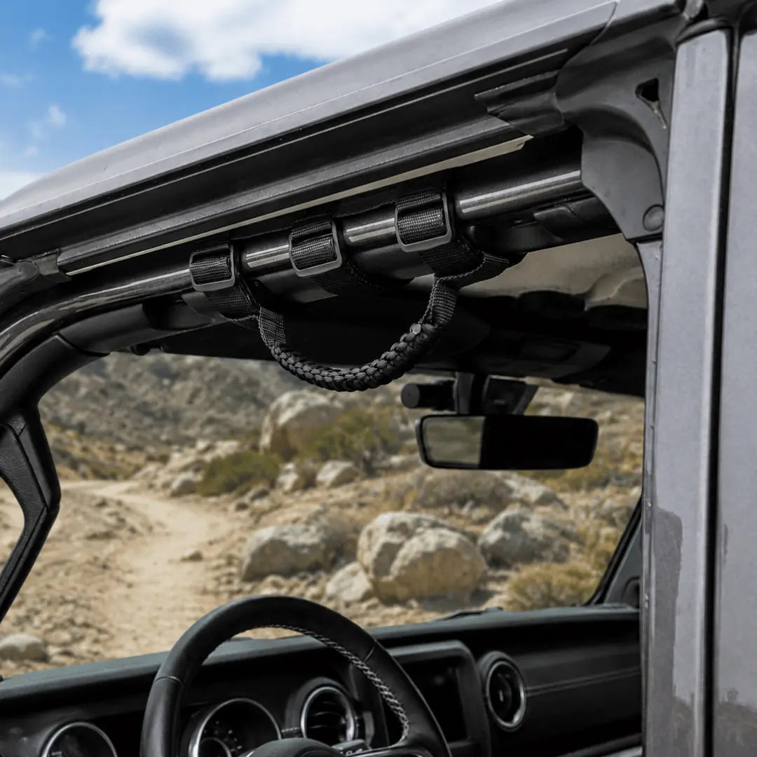 For Jeep Wrangler JL JK TJ YJ & Gladiator JT Roll Bar Grab Handles Paracord Grip Handle 2PCS