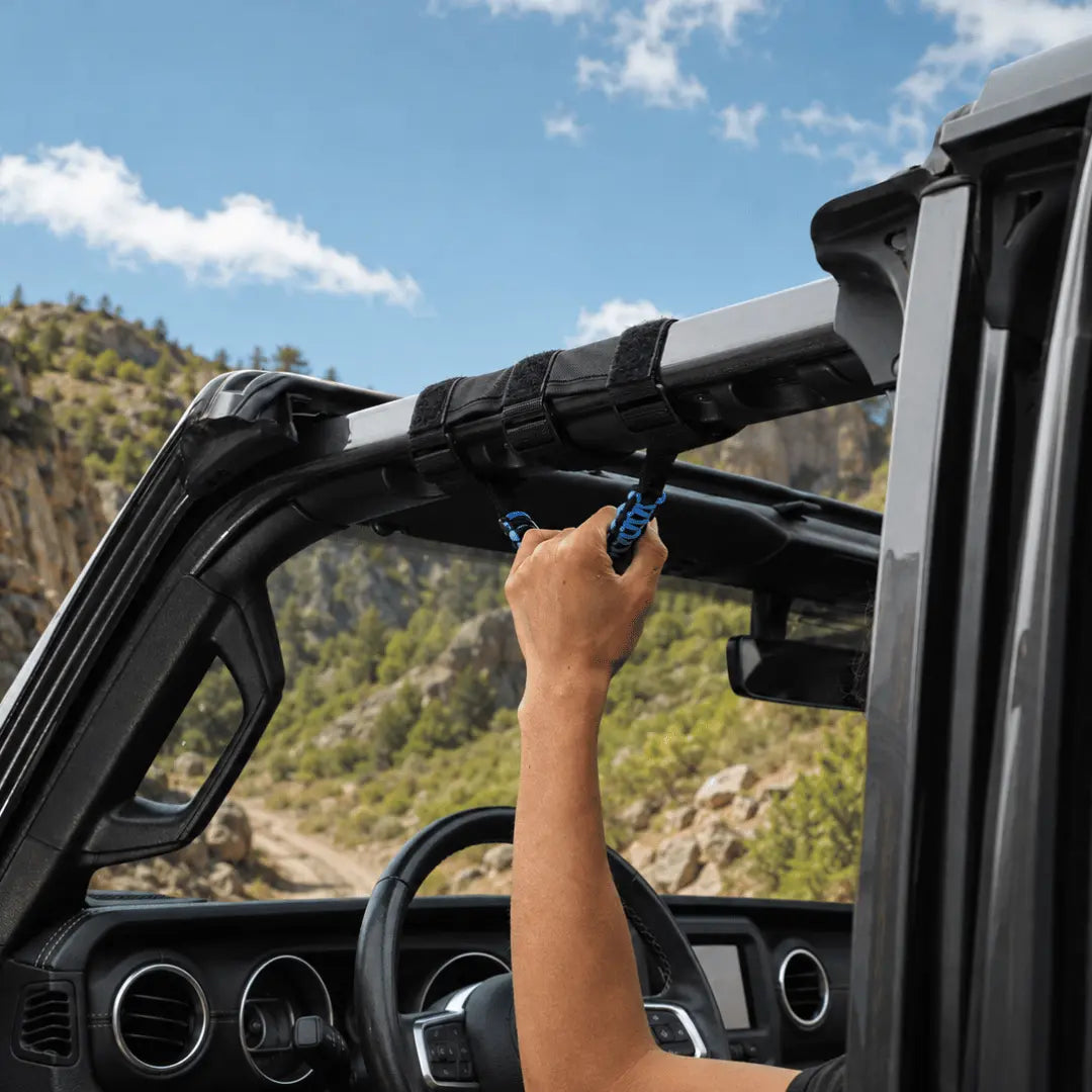 For Jeep Wrangler JL JK TJ YJ & Gladiator JT Roll Bar Grab Handles Paracord Grip Handle 2PCS