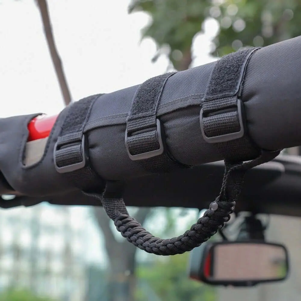For Jeep Wrangler JL JK TJ YJ & Gladiator JT Roll Bar Grab Handles Paracord Grip Handle 4PCS