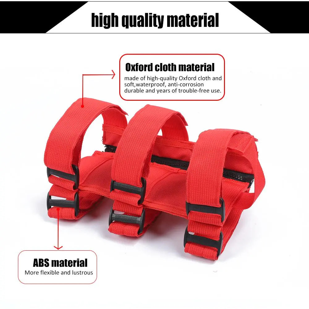 For Jeep Wrangler JL JT JK TJ CJ YJ Bandage Roll Bar Fire Extinguisher Holder Zipper Style Large