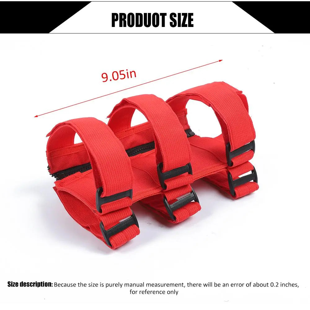 For Jeep Wrangler JL JT JK TJ CJ YJ Bandage Roll Bar Fire Extinguisher Holder Zipper Style Large