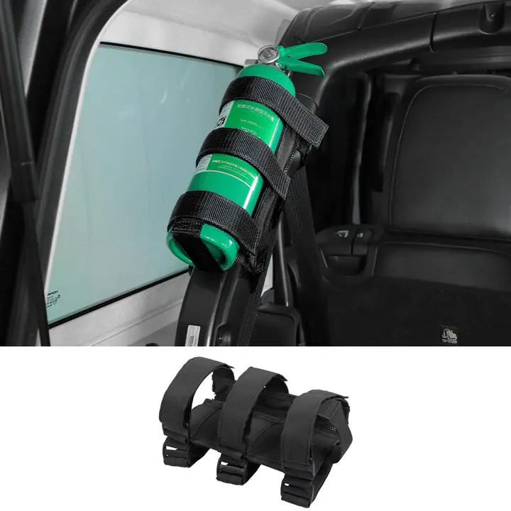 For Jeep Wrangler JL JT JK TJ CJ YJ Bandage Roll Bar Fire Extinguisher Holder Zipper Style Large