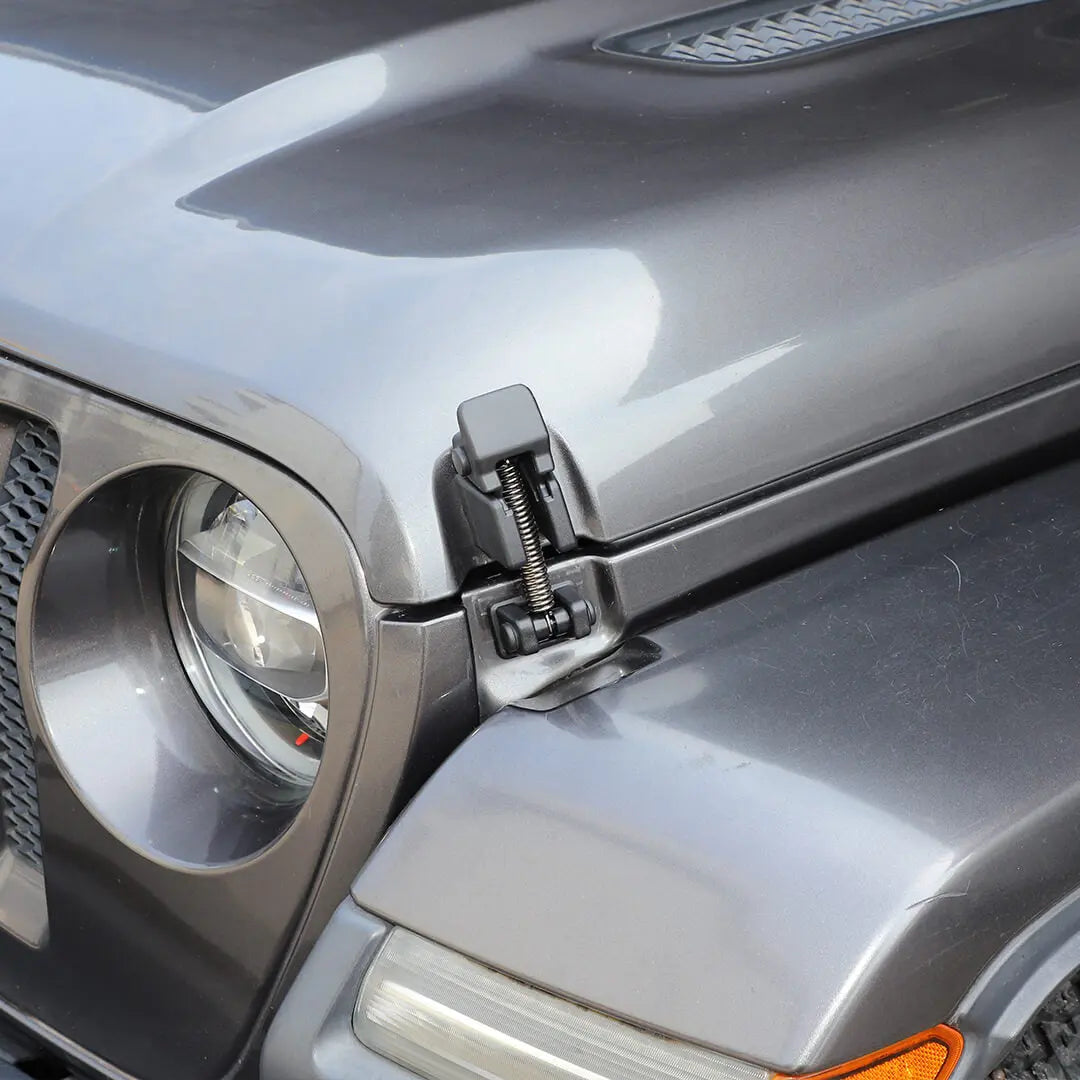 For Jeep Wrangler JL & Gladiator JT Front Engine Hood Latches Catch Locking Buckle (2 pcs)