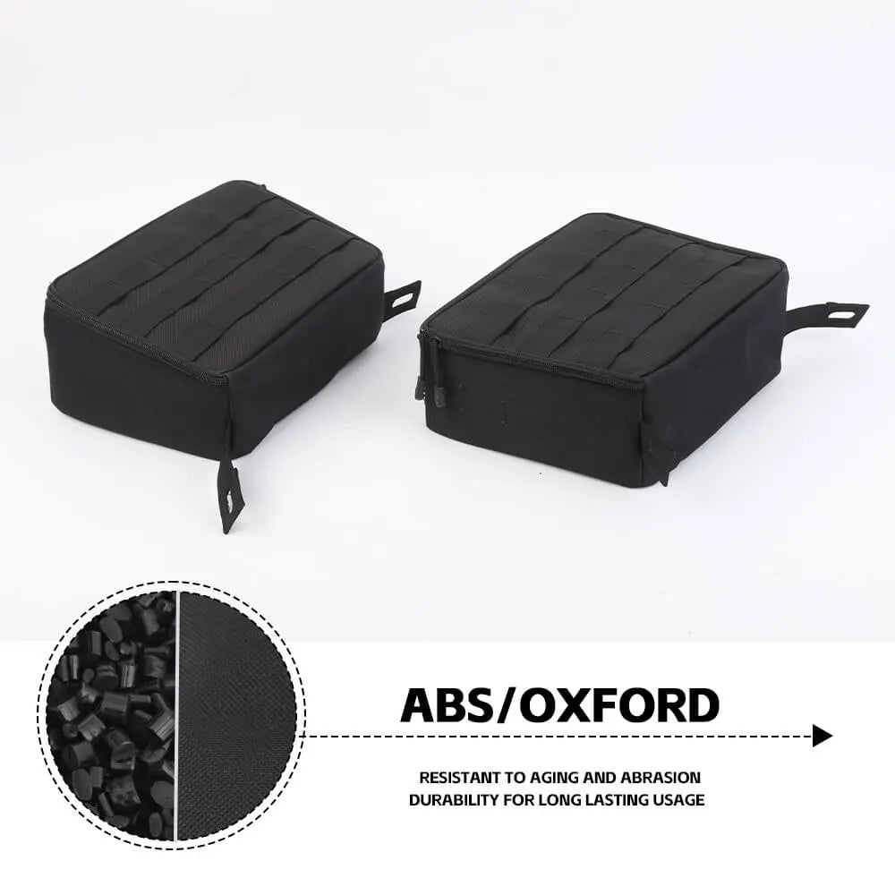 For 2024+ Jeep Wrangler JLU 4Door Black Interior Side Storage Bag Rear Trunk Organizer