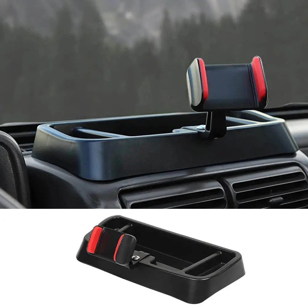 For Jeep Wrangler TJ 1997-2006 Phone Holder Mount Dash Tray Dashboard Storage Box Organizer