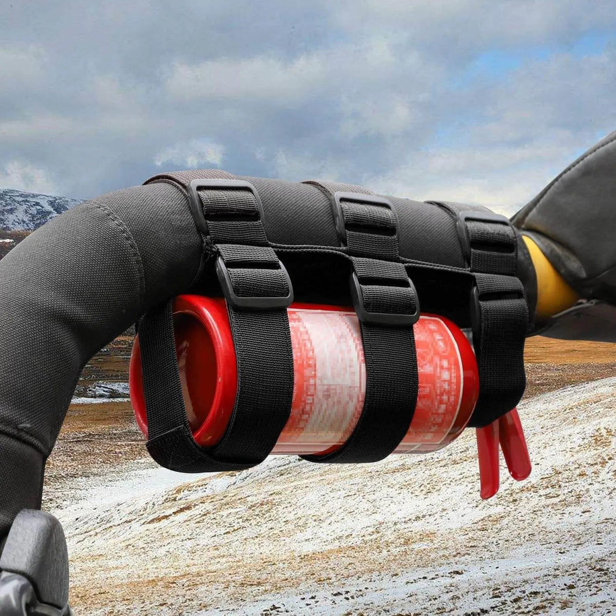 For Jeep Wrangler JK JL JT Roll Bar Fire Extinguisher Binding Tape 2.5-3LB Adjustable Strap Bracket Mount