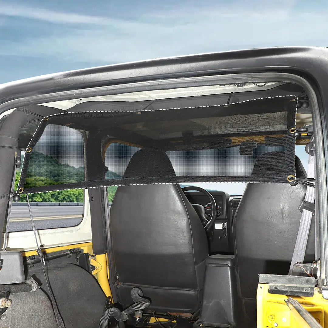 For Jeep Wrangler TJ Car Rear Trunk Sun Shade Top Insulation Net Cover Kit (2 pcs)