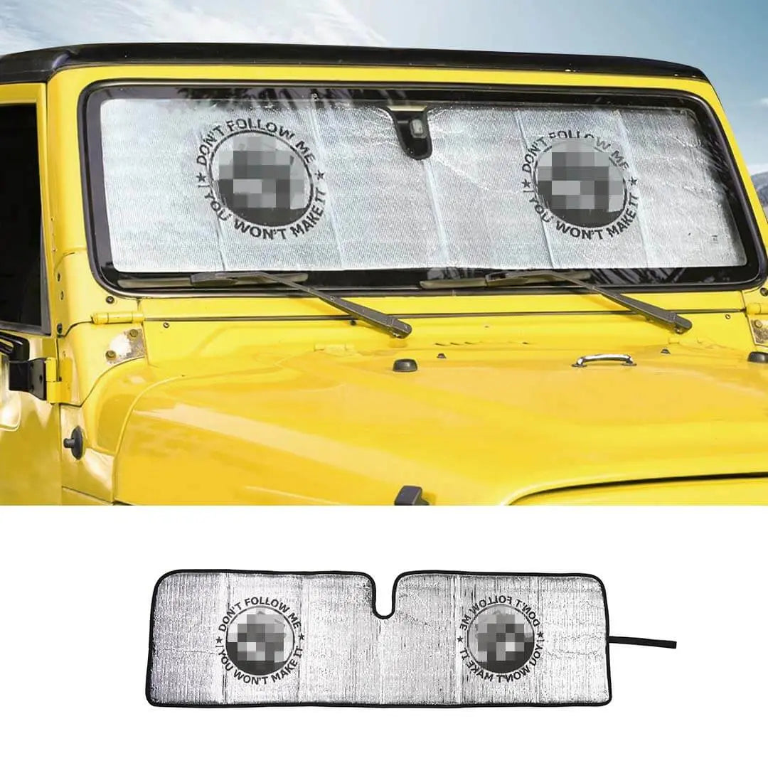 For Jeep Wrangler TJ JK  Car Window Front Windshield Sunshade Foldable Sun Visor Accessories