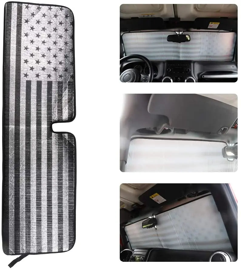 For Jeep Wrangler TJ JK  Car Window Front Windshield Sunshade Foldable Sun Visor Accessories