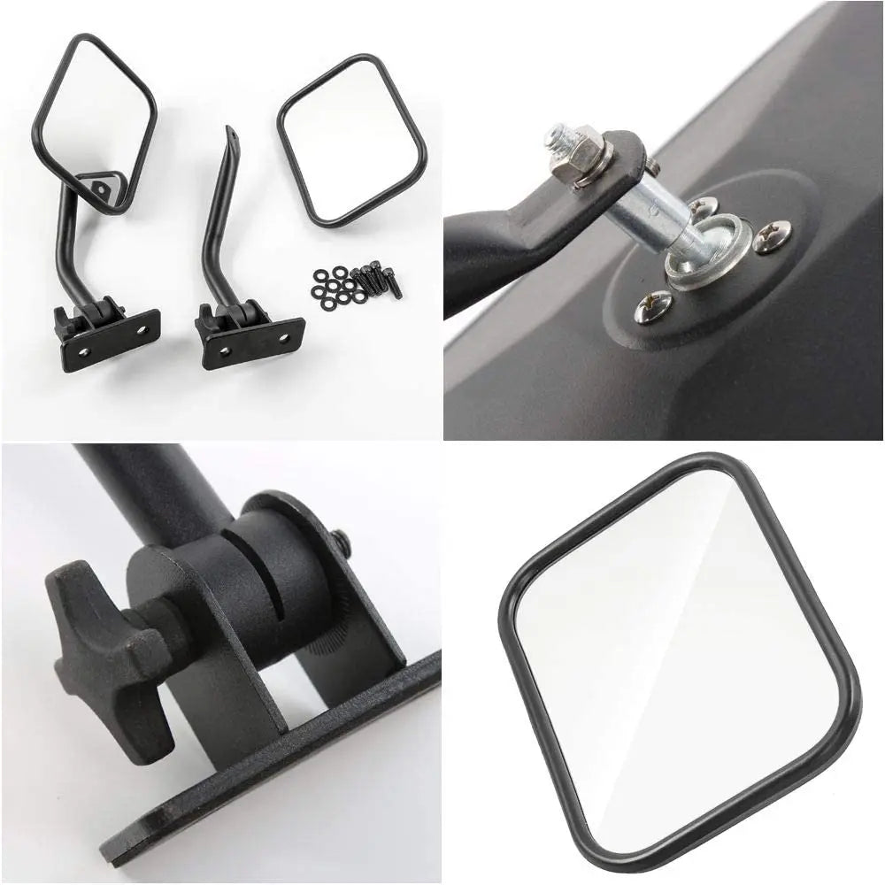 For Jeep Wrangler TJ JK JKU Door Off Mirrors Rear View Quick Release Mirrors