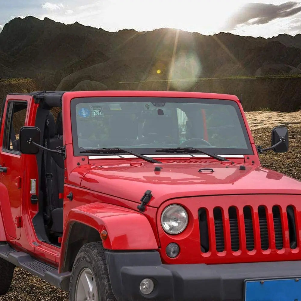For Jeep Wrangler TJ JK JKU Door Off Mirrors Rear View Quick Release Mirrors