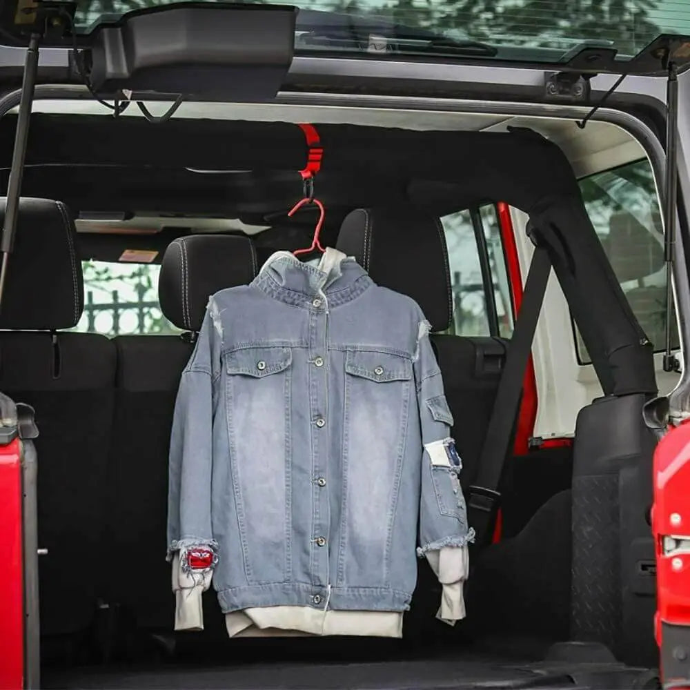 For Jeep Wrangler TJ JK JKU JL JLU 37.5CM Roll Bar Coat Hanger Clothes Hook