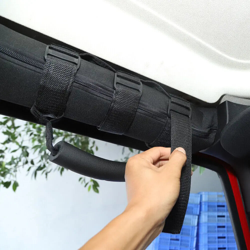 For Jeep Wrangler TJ JK JKU JL JLU JT 2X Top Roll Bar Grab Handles Grip Wide