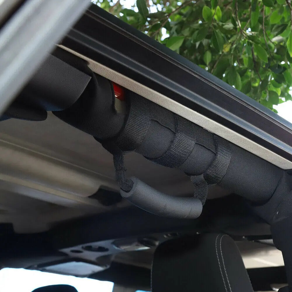 For Jeep Wrangler TJ JK JKU JL JLU JT 2X Top Roll Bar Grab Handles Grip Wide