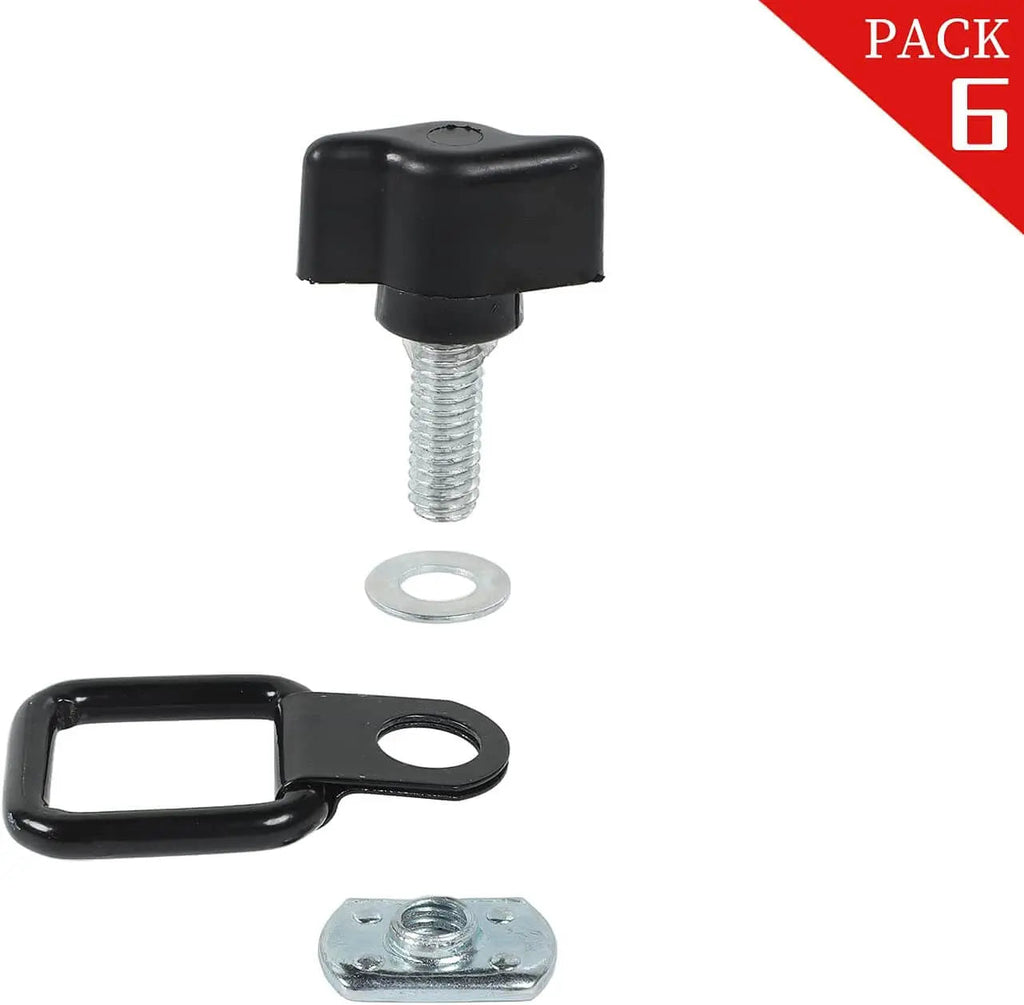For Jeep Wrangler TJ JK JKU JL JLU Hardtop Thumb Screws & Bolts Quick Release with 6 Tie Down Anchors
