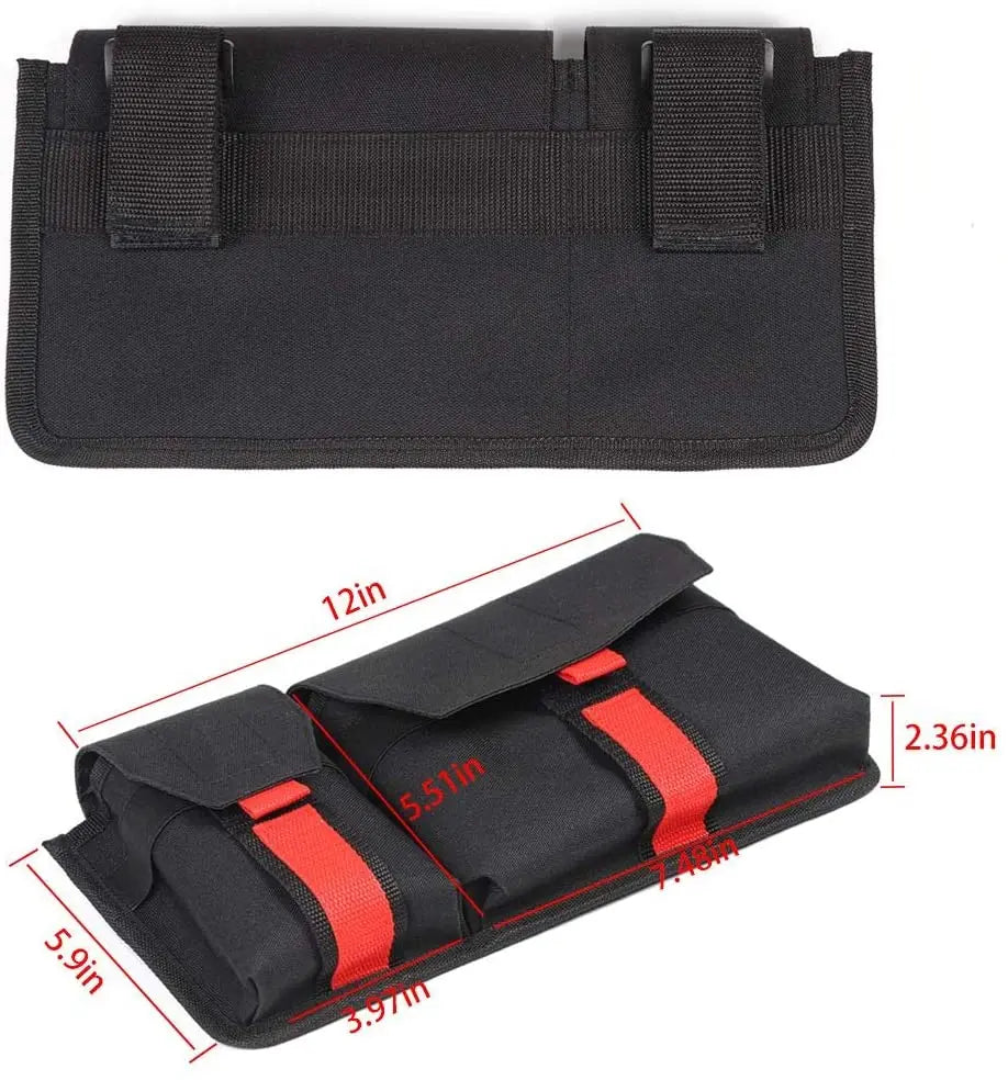 For Jeep Wrangler TJ JK JKU JL JLU Passenger Grab Handles Storage Bag Organizer, 2 in 1 Pocket Multi-Purpose Storage Bag