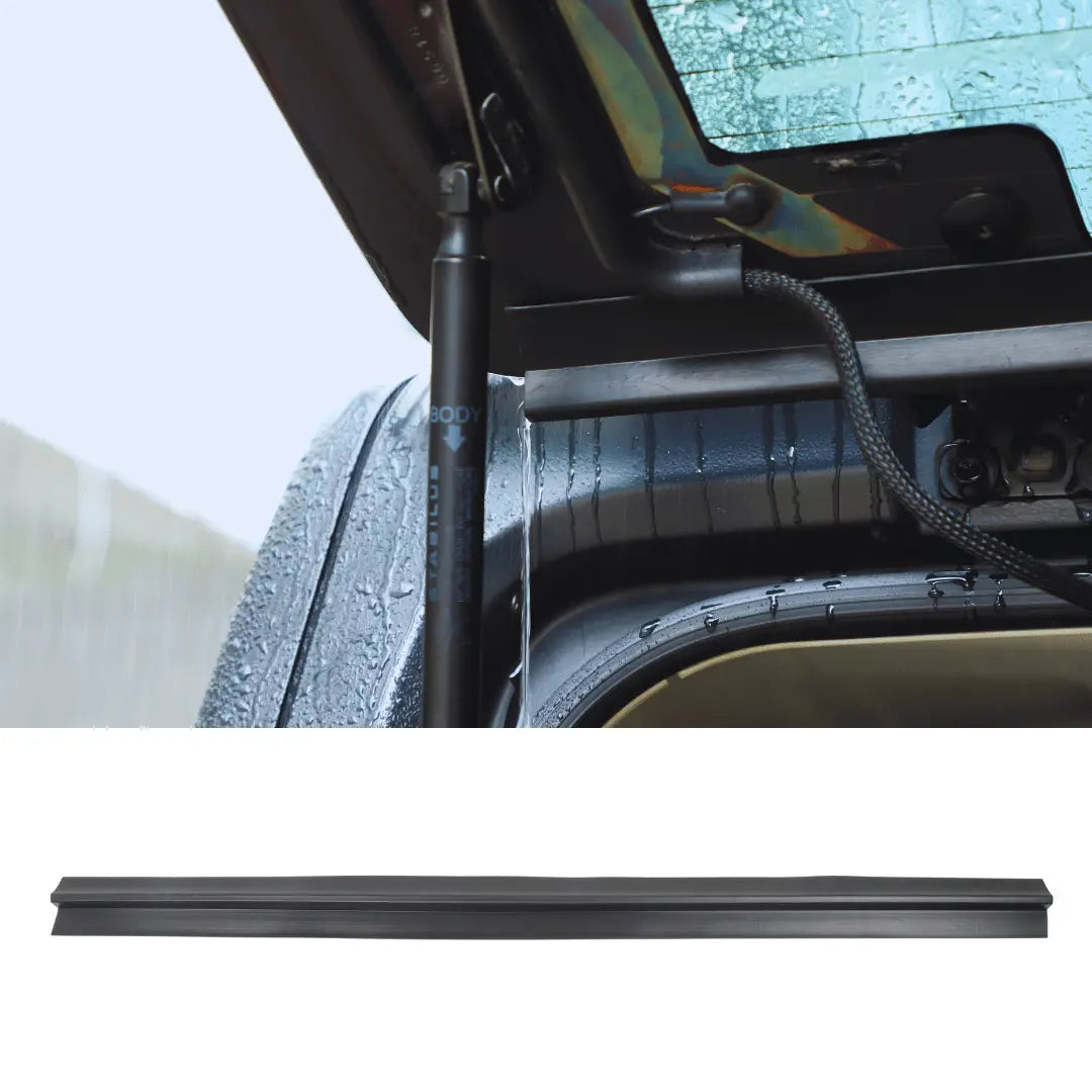 For Jeep Wrangler TJ JK JKU JL JLU Rear Window Rain Diverter, Gutter Drip Rail, Rainwater Deflector (3.9Ft)