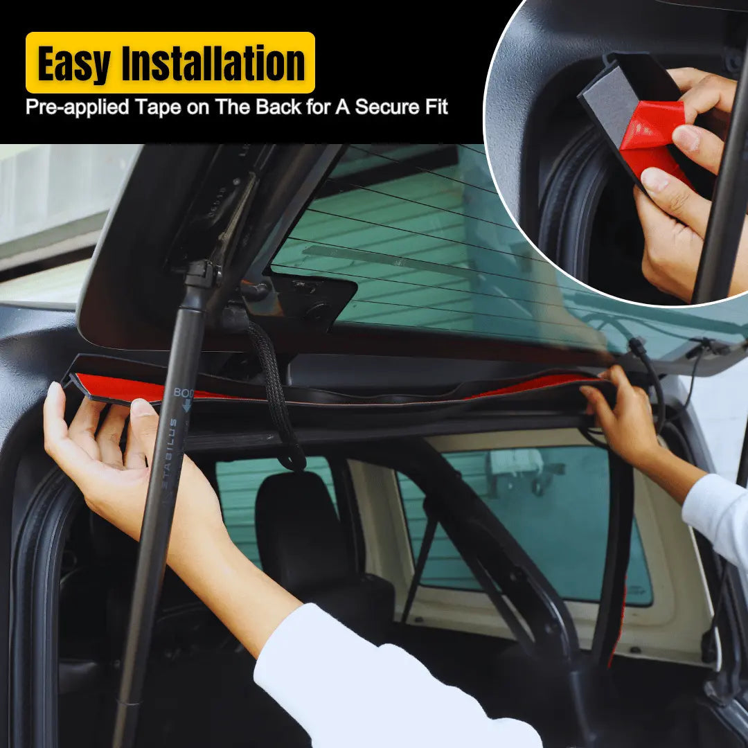 For Jeep Wrangler TJ JK JKU JL JLU Rear Window Rain Diverter, Gutter Drip Rail, Rainwater Deflector (3.9Ft)