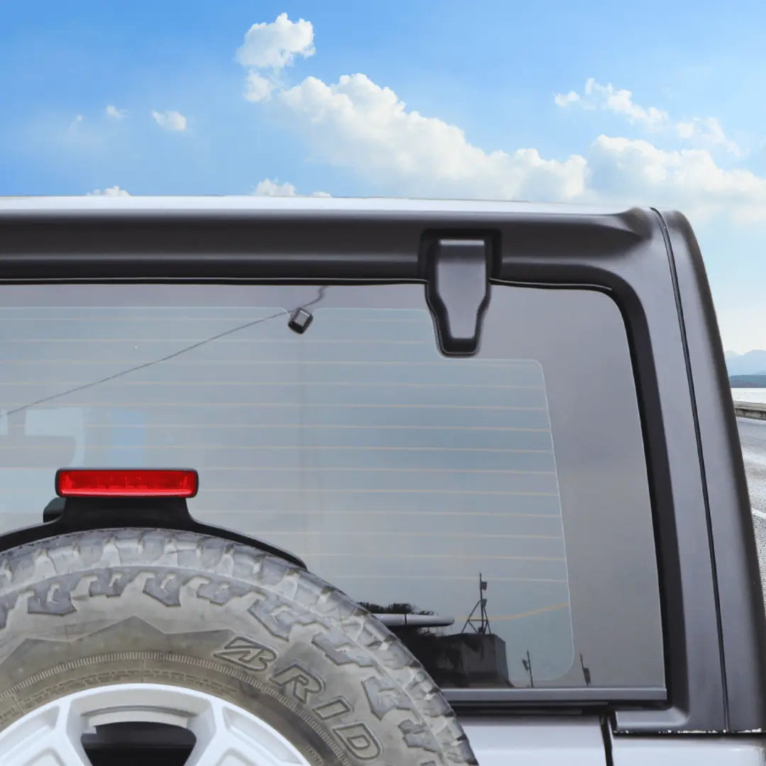 For Jeep Wrangler TJ JK JKU JL JLU Rear Window Rain Diverter, Gutter Drip Rail, Rainwater Deflector (3.9Ft)