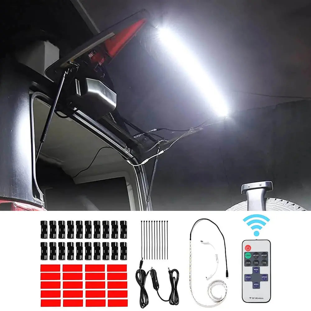 For Jeep Wrangler TJ JK JKU JL JLU Tailgate Glass Lift Door LED Light Bar