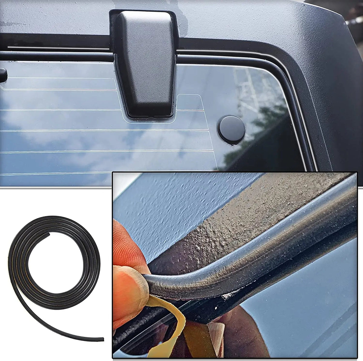 For Jeep Wrangler TJ JK JKU JL JLU Tailgate Window Edge Guards Rubber Seal,Window Waterproof Guards Protector