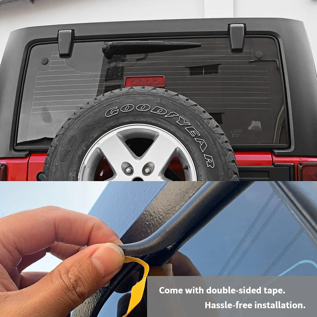 For Jeep Wrangler TJ JK JKU JL JLU Tailgate Window Edge Guards Rubber Seal,Window Waterproof Guards Protector