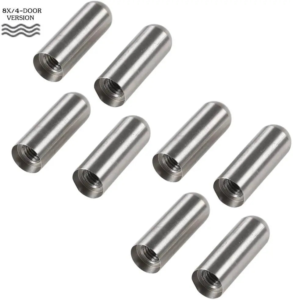 For Jeep Wrangler TJ JK JKU JL JLU & Gladiator JT Door Hinge Latch Pin Bolts Guides Liners Kits 8pcs