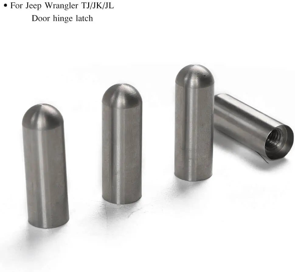 For Jeep Wrangler TJ JK JKU JL JLU & Gladiator JT Door Hinge Latch Pin Bolts Guides Liners Kits 8pcs