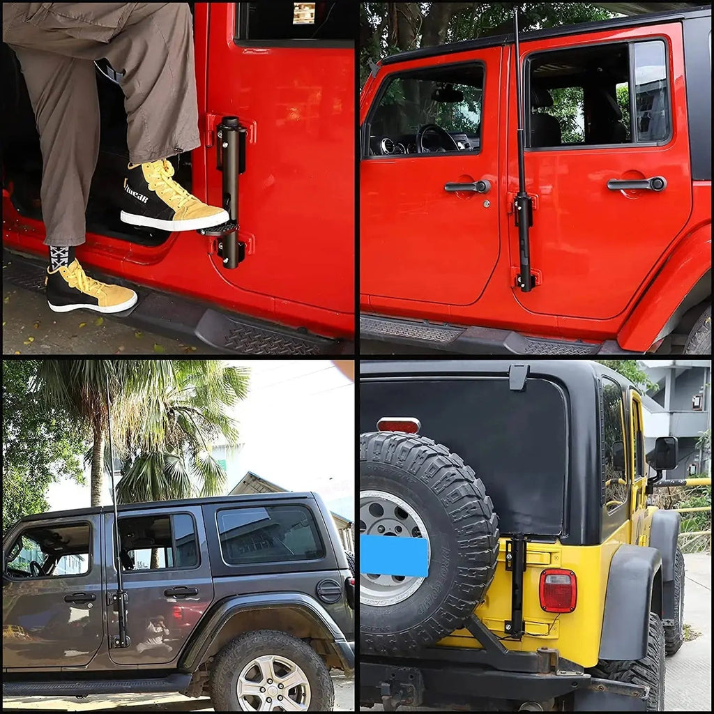 For Jeep Wrangler TJ JK JKU JL JLU & Gladiator JT Multi-function Flag Pole Holder Bracket Mount