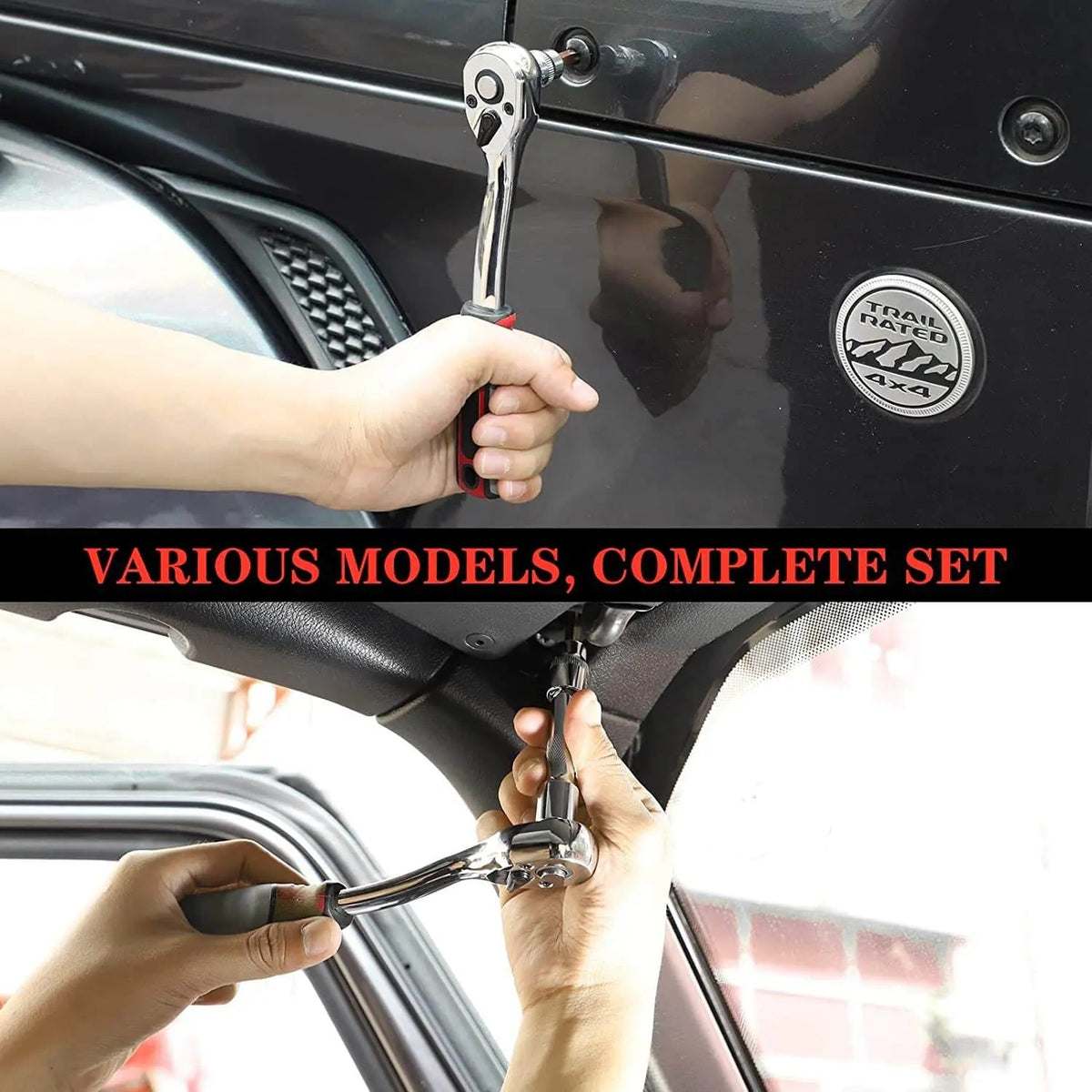For Jeep Wrangler TJ JK JL Hard Top and Door Removal Torx Tool Set Socket Wrench Multi-Tool Case Kit