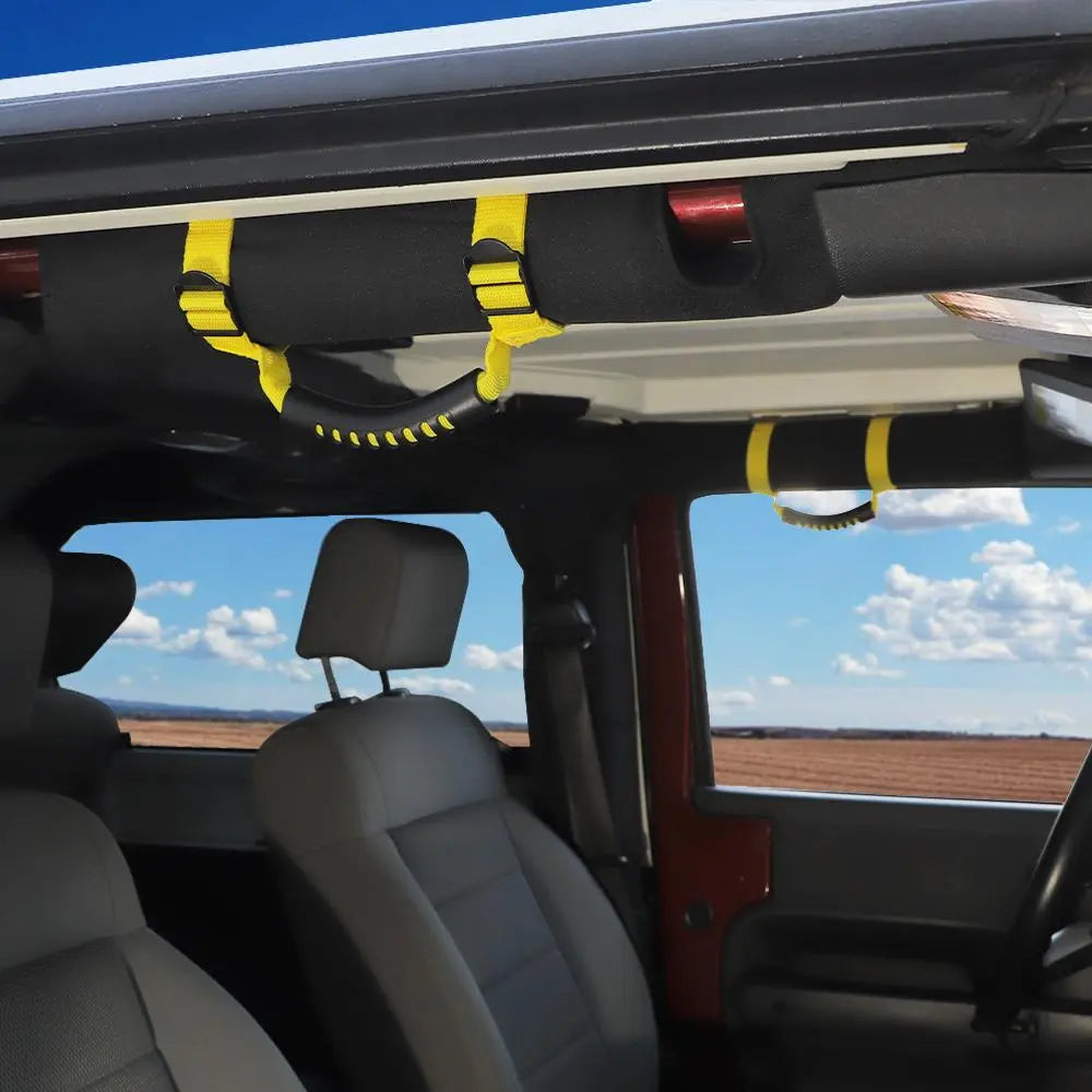For Jeep Wrangler TJ JK JL JT 2-Door 2 x Top Roll Bar Grab Handles Grip