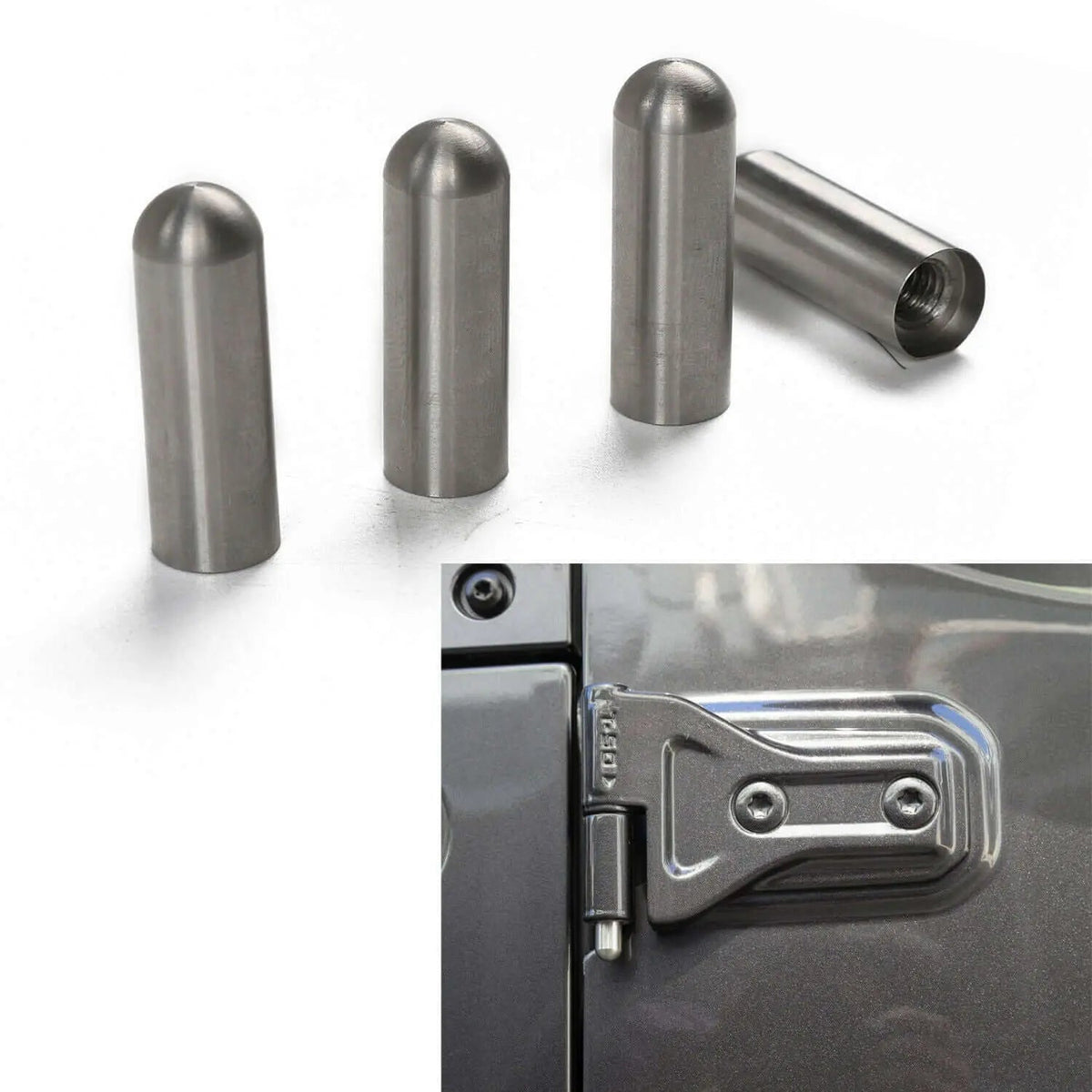 For Jeep Wrangler TJ JK JL JT 2Door Car Door Hinge Pin Bolts Guides Liners